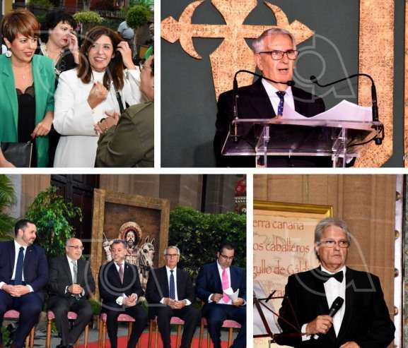 El pregón tuvo lugar anoche en la plaza de Santiago de Gáldar (Foto Antonio Alí)